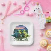 Zwei kleine Dinos - Born Wild  ペーパープレート (パーティー)