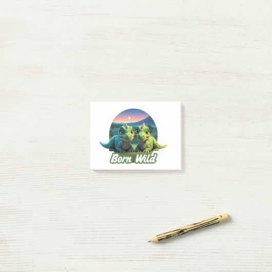 Zwei kleine Dinos - Born Wild  ポストイット (デスク上)