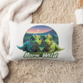 Zwei kleine Dinos - Born Wild  ランバークッション (ブランケット)