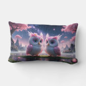Zwei kleine Eulen in einer Traumwelt  ランバークッション (裏面)