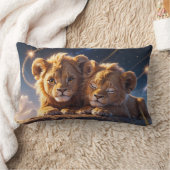 Zwei kleine Löwen ランバークッション (ブランケット)