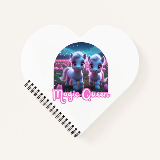 Zwei kleine süße Ponys - Magic Queen ノートブック (正面)
