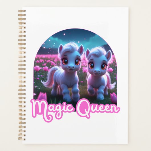 Zwei kleine süße Ponys - Magic Queen プランナー手帳 (正面)