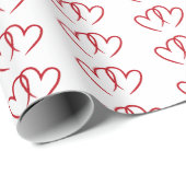 Zwei rote verbundene Herzen -Rolle ラッピングペーパー (ロールコーナー)