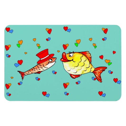 Zwei verliebte Fische マグネット (横)