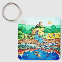 Zwei Welten - Tagwelt und Nachtwelt キーホルダー