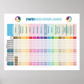 Zwei Wochenplaner für Kinder im Wechselmodell ポスター (正面)