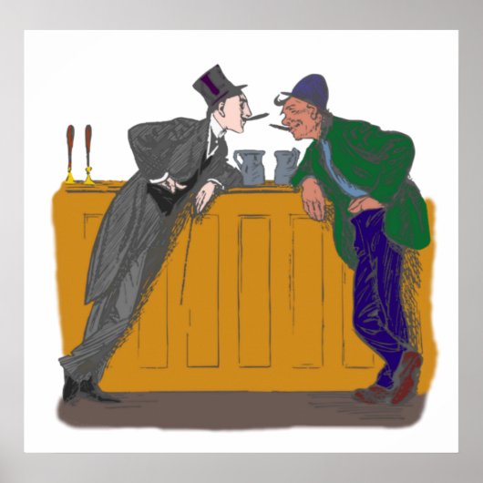 zwei Zigarrenraucher two cigar smokers ポスター (正面)