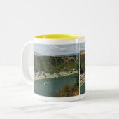 Zweifarbige Tasse gelb An der Loreley ツートーンマグカップ (正面左)