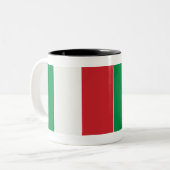 Zweifarbige Tasse schwarz Italien Fahne ツートーンマグカップ (正面左)