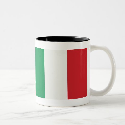Zweifarbige Tasse schwarz Italien Fahne ツートーンマグカップ (右)