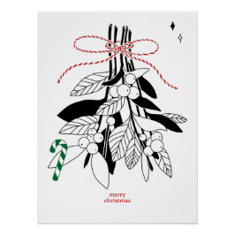 Zweige mit Schneebeeren, Glänzende Poster ポスター