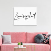 Zweisamkeit、ドイツ語、統合、ドイツ語 キャンバスプリント (インサイチュ (リビング))