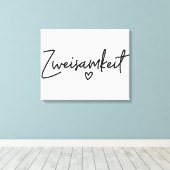 Zweisamkeit、ドイツ語、統合、ドイツ語 キャンバスプリント (インサイチュ (ウッドフロア))