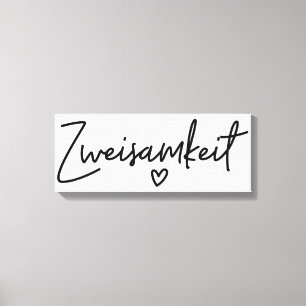 Zweisamkeit、ドイツ語、統合、ドイツ語 キャンバスプリント