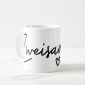Zweisamkeit、ドイツ語、統合、ドイツ語 コーヒーマグカップ (正面左)