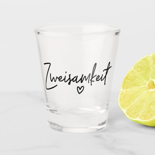 Zweisamkeit、ドイツ語、Togetherness、ドイツ ショットグラス (正面)