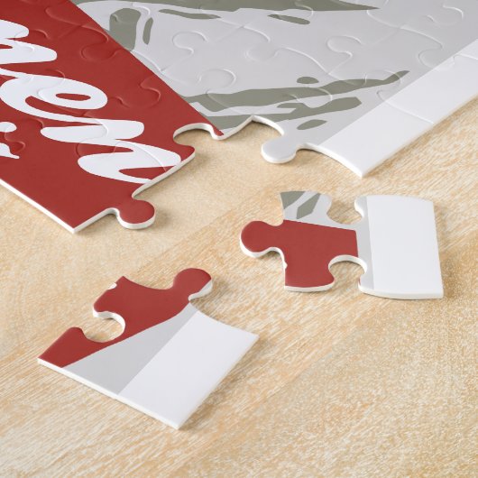 Zweisimmenのヴィンテージのスキー旅行広告の冬 ジグソーパズル (側面)