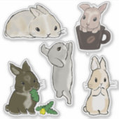 Zwergkaninchen Sammlung シール (正面)