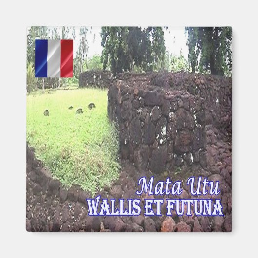 zWF006 MATA UTU, Wallis and Futuna,冷蔵庫 マグネット (正面)