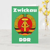 Zwickau, Deutsche Demokratische Republik, DDR, GDR カード (黄色い花)