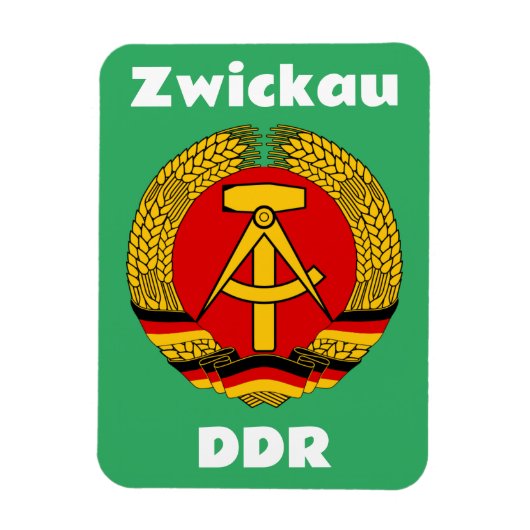 Zwickau, Deutsche Demokratische Republik, DDR, GDR マグネット (縦)