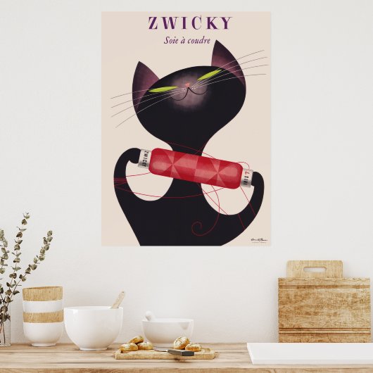 Zwicky Cat Poster by Donald Brun ポスター (キッチン)