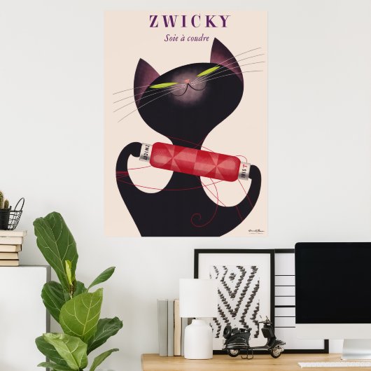 Zwicky Cat Poster by Donald Brun ポスター (ホームオフィス)