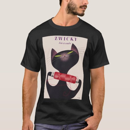 Zwicky Cat Poster by Donald Brun Tシャツ (正面)