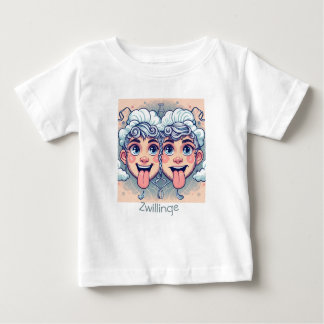 Zwillinge Kunst Einzigartiges Design ベビーTシャツ