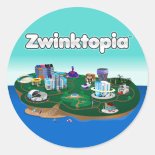 Zwinktopiaのステッカー ラウンドシール