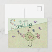 Zwitschern im Frühling ポストカード (正面/裏面)