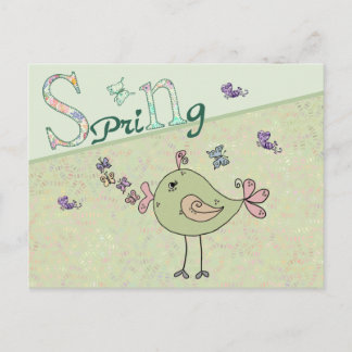 Zwitschern im Frühling ポストカード