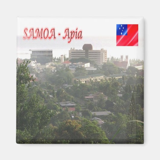 zWS008 UPOLO ISLAND, Apia, Samoa, Oceania,冷蔵庫 マグネット (正面)