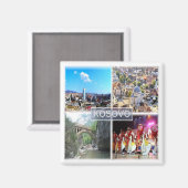 zXK005 KOSOVO、ヨーロッパ、冷蔵庫 マグネット (正面/裏面)