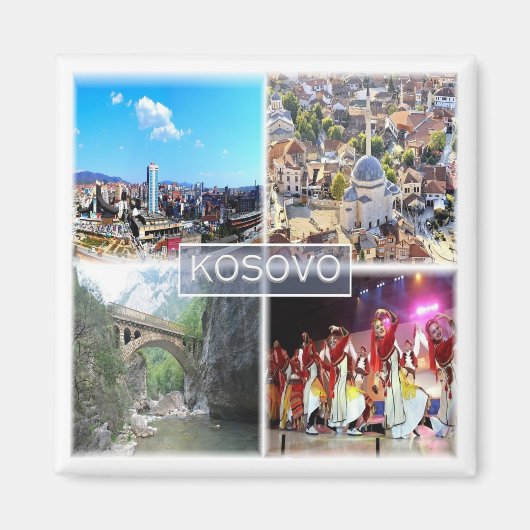 zXK005 KOSOVO、ヨーロッパ、冷蔵庫 マグネット (正面)
