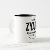 Zyair Lifetimeメンバパーソナライズされたー名Zyair ツートーンマグカップ (正面左)