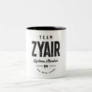 Zyair Lifetimeメンバパーソナライズされたー名Zyair ツートーンマグカップ