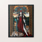 Zyanya ToltecのジャガーのQuetzalの尼僧のパズル ジグソーパズル (縦)