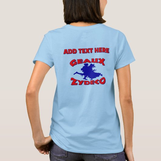 Zydeco、ケージャン音楽、Tシャツ Tシャツ (裏面)