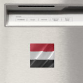 zYE002イエメン国旗、イエメン、冷蔵庫 マグネット (インサイチュ (食洗機))