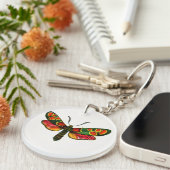 Zygaenaのカーニオリカ – ザクリプスキュラバーネット蛾 キーホルダー (正面右)