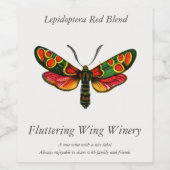 Zygaenaのカーニオリカ – ザクリプスキュラバーネット蛾 ワインラベル (シングルラベル)