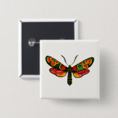 Zygaenaのカーニオリカ – ザクリプスキュラバーネット蛾 缶バッジ (正面&裏面)