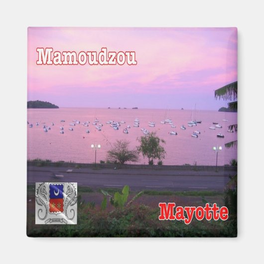 zYT005 MAMOUDZOU,マヨット,アフリカ,冷蔵庫 マグネット (正面)