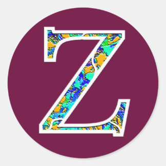 Zzはモノグラムを照らしました ラウンドシール