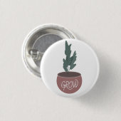 ZZボタニカルハウスプラントプラントポットグリーンリー 缶バッジ (正面&裏面)