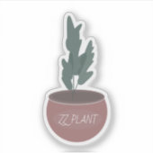 ZZ ボタニカル ハウスプランツ 植木鉢 グリーン シール (正面)