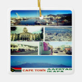 zZA007 CAPE TOWN, MOSAIC,南アフリカ, セラミックオーナメント (正面)