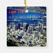 zZA008 CAPE TOWN, Aerial View，南アフリカ， セラミックオーナメント (正面)